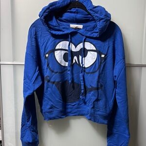 Cookie Monster Crop Hoodie